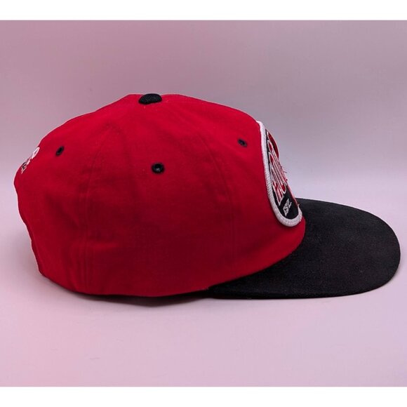 Vintage NEW Indiana Hoosiers IU Hat Cap Snapback Lee Sport NWT NOS VTG Red Black - Picture 3 of 6